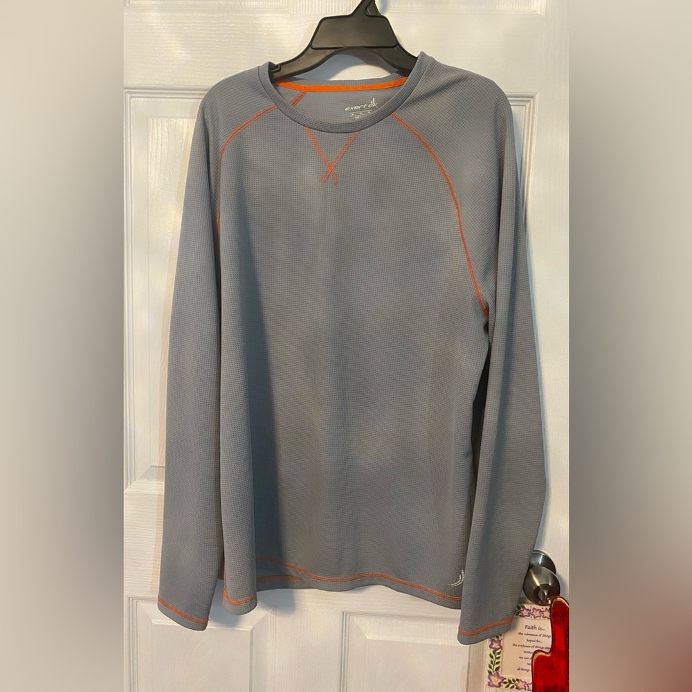 Exertek Gray Shirt with Orange Trim